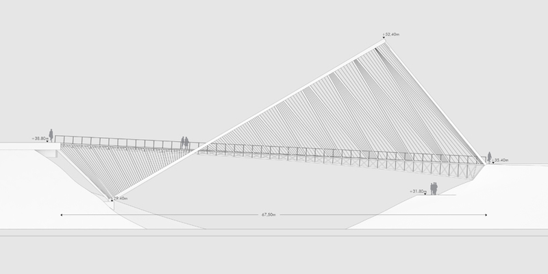 Illustration for article titled This Hooped Bridge is High-Tension Math